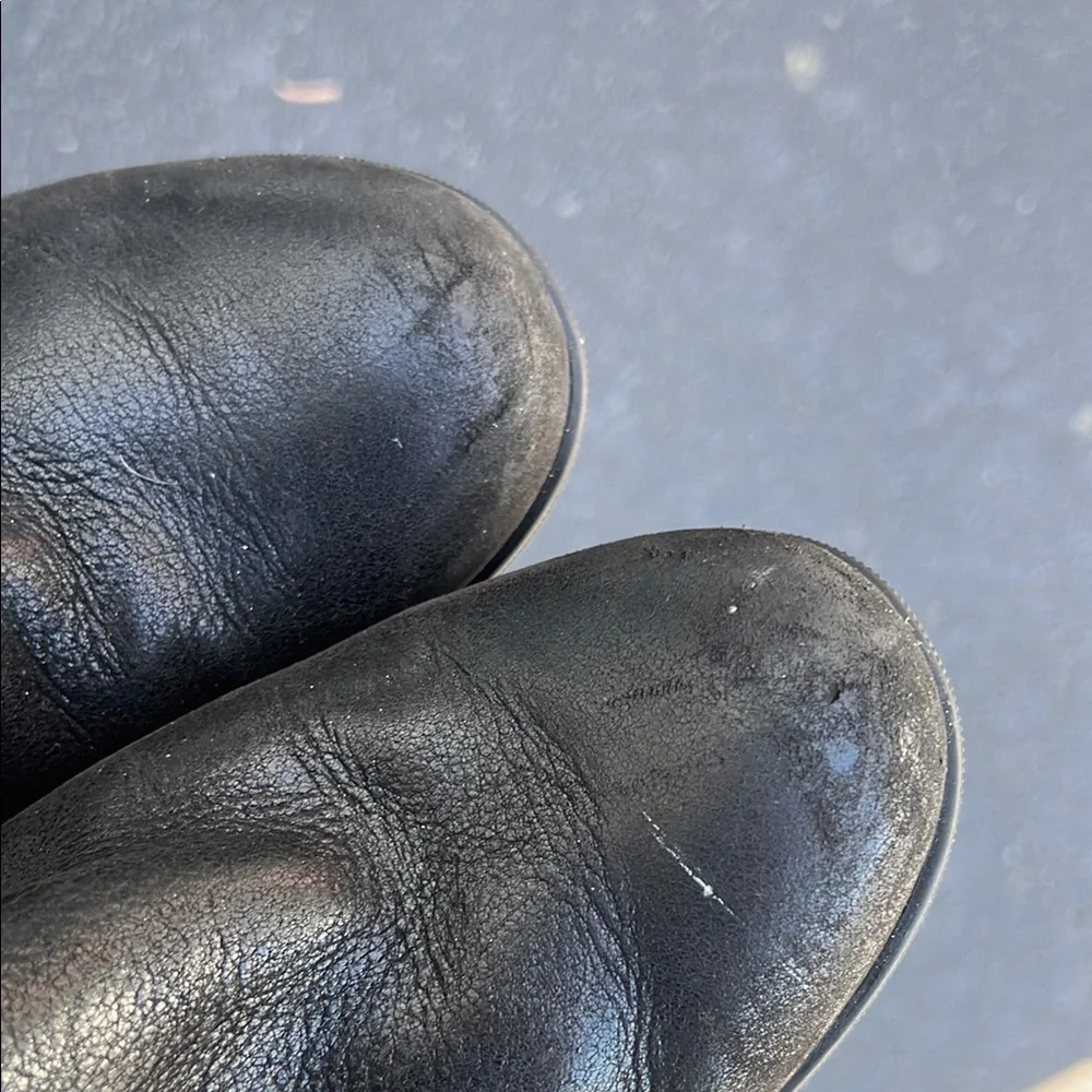 Sorel Black Leather Ankle Boots